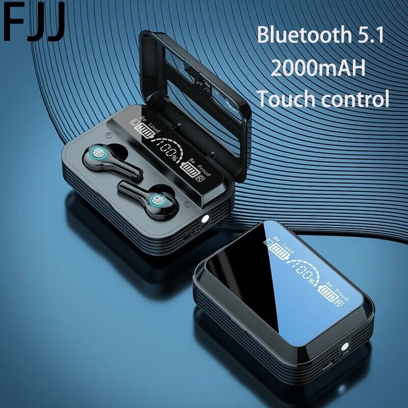 Bluetooth 5.1 Wireless Headset TWS Earphones Stereo Headphones Earbud Waterproof