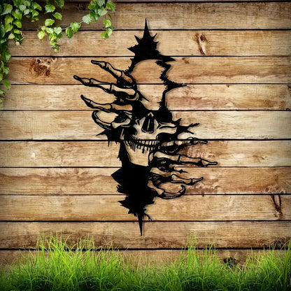 Scary Skeleton Art Wall Decor Metal Wall Decor Halloween Decor