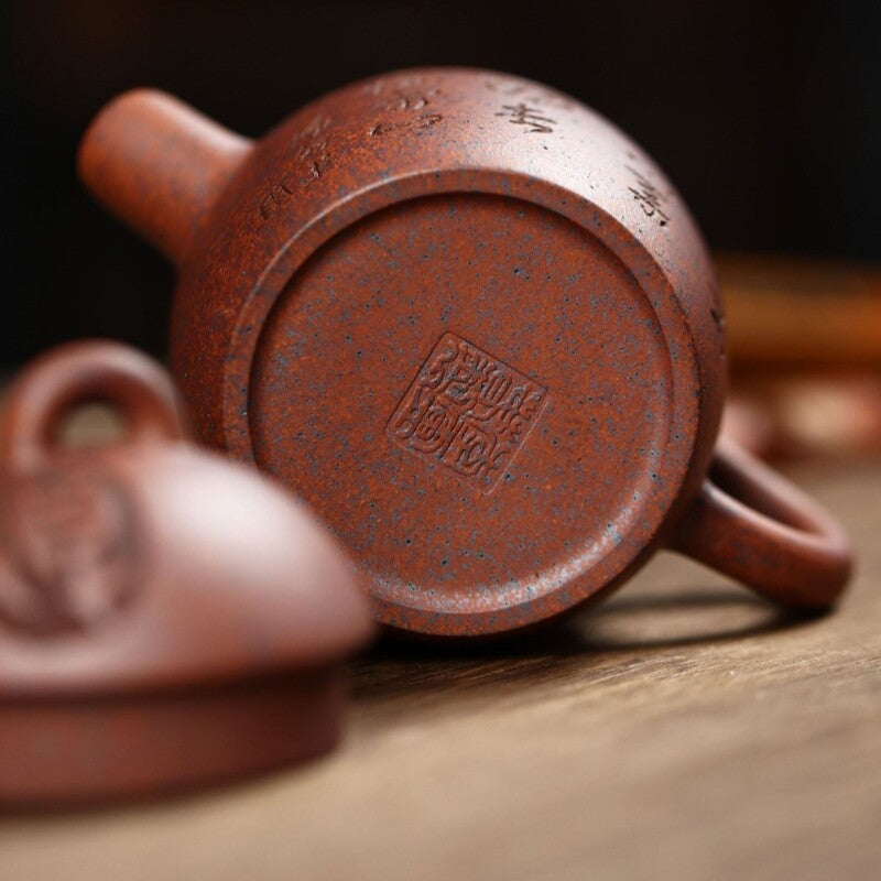 Full Handmade Tea Pot Marked Chinese Real Yixing Zisha Purple Clay Master Pots