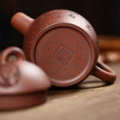 Full Handmade Tea Pot Marked Chinese Real Yixing Zisha Purple Clay Master Pots