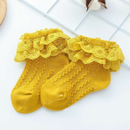 Socks Baby Lace Ruffle Cotton Girls Cute Toddler Princess Style Kid Accessories