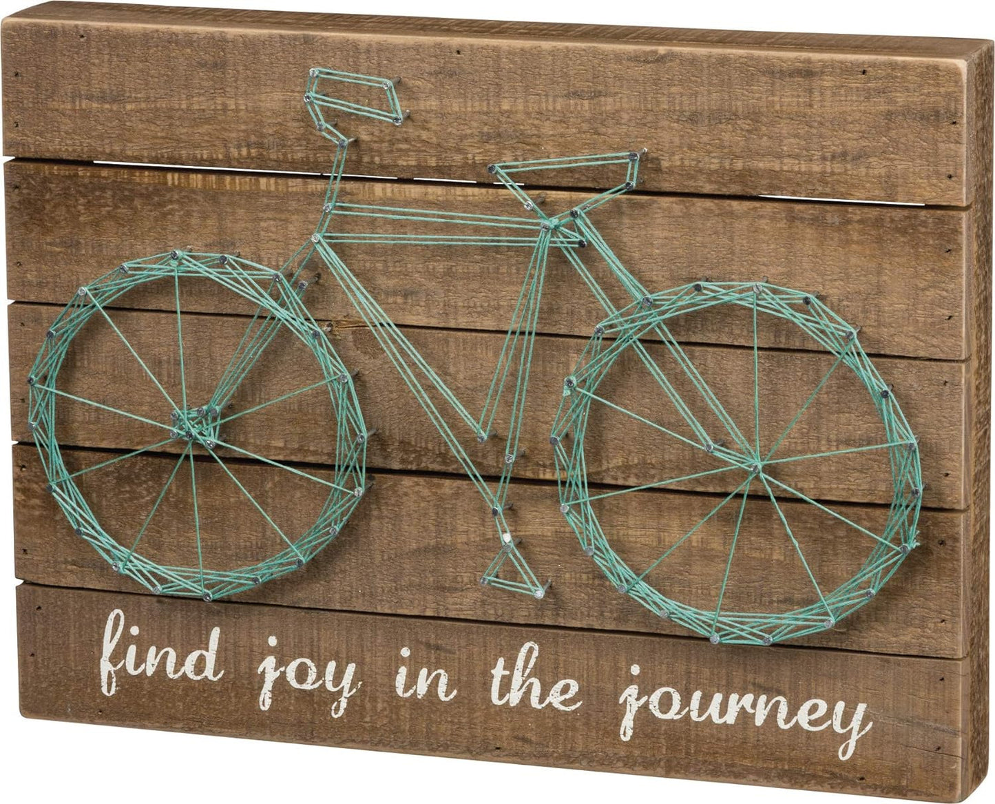 Wood Box Sign Featuring a Hand-Strung Bike Design Home Office Decoration Gift