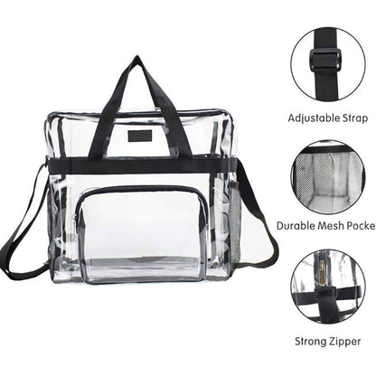 PVC Transparent Purse Large Clear Bag Crossbody Purse Traveling Lightweight 1 PC