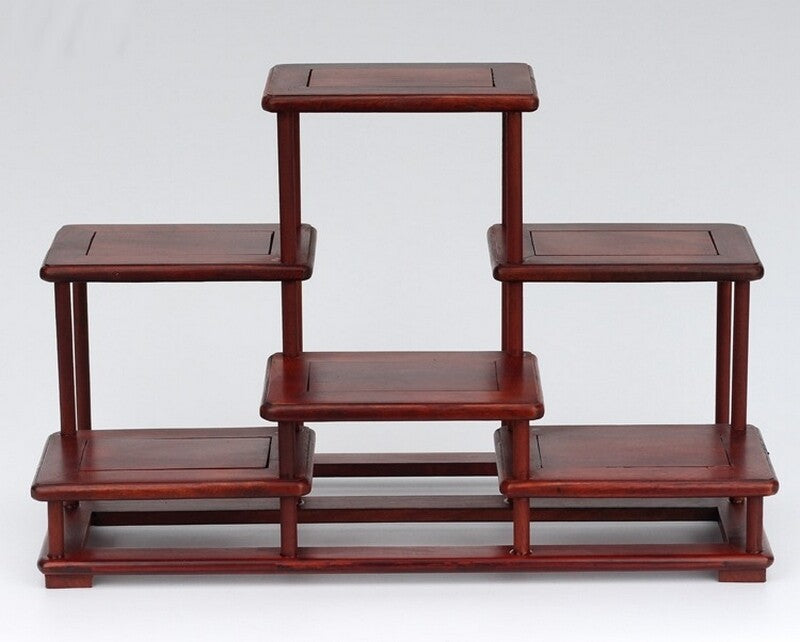 Rosewood Display Rack Stand Table Antique Statue Craft Pot Shelf Layer Storage
