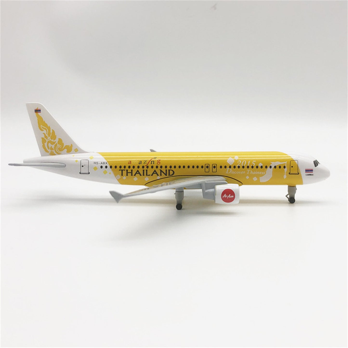 Alloy + ABS Airplane Model 1:400 20CM Thailand A320 Diecast Plane Brand New E