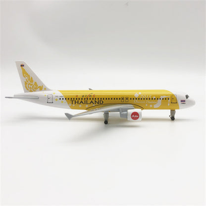 Alloy + ABS Airplane Model 1:400 20CM Thailand A320 Diecast Plane Brand New E