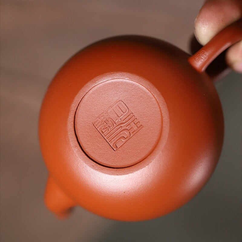 90ml Tea Pot Marked Real Yixing Zisha Zhu Clay Master Pot Pear Shaped Handmade