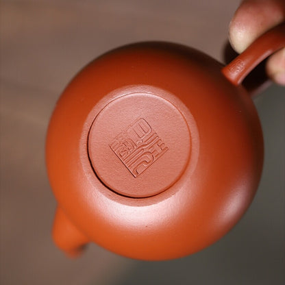 90ml Tea Pot Marked Real Yixing Zisha Zhu Clay Master Pot Pear Shaped Handmade