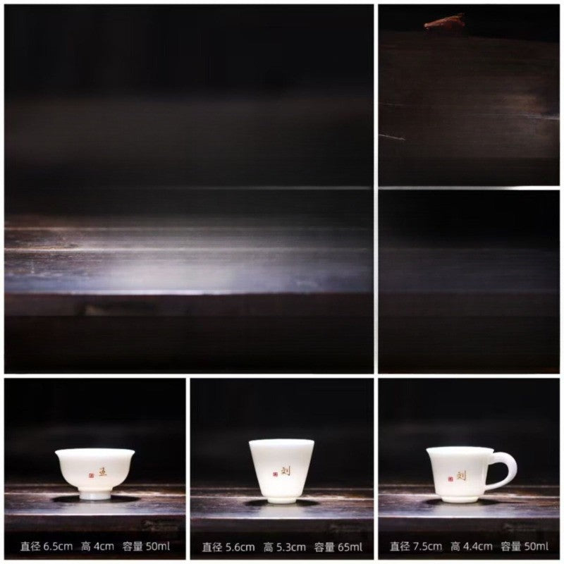 1PC Handle Master Cup The Hundred Family Surnames Customized Engraved Tea Cup