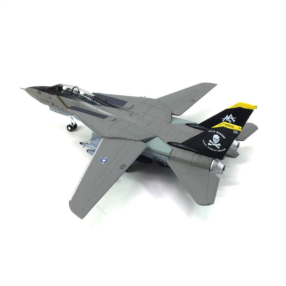 1/100 F-14 Tomcat US Fighter Aircraft Model Alloy Simulation Military Collection