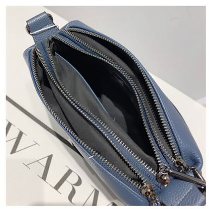 Women Genuine Leather Bag Female Natural Cowhide Shoulder Cross-body Bag