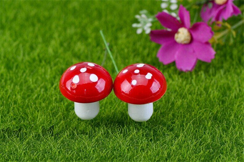 Figurines Moss Micro Landscape Ornaments Mushrooms DIY Craft Mini Simulation