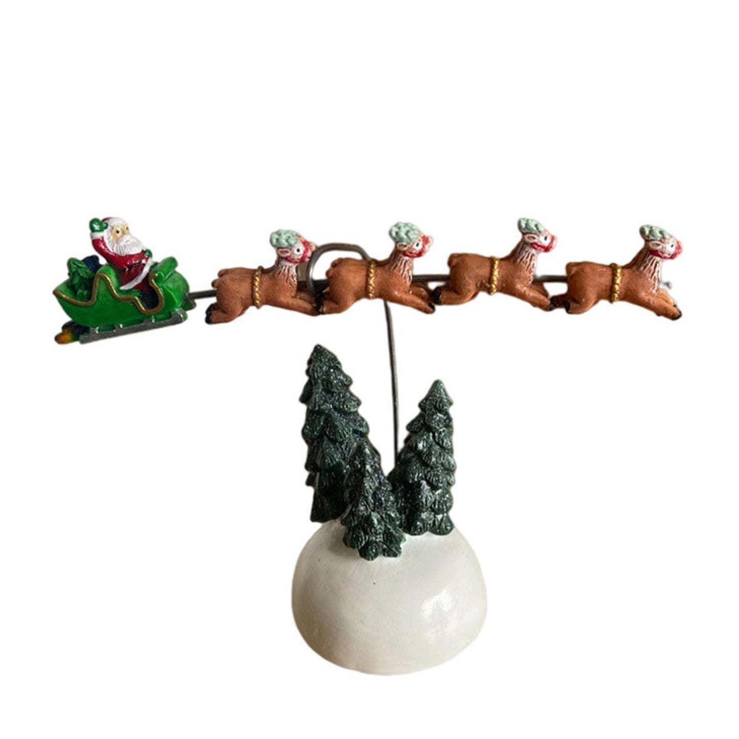 Multicolored Flaming Sleigh National Lampoons Statue Christmas Vacation Village