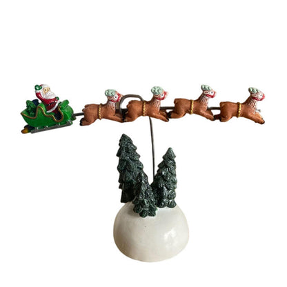 Multicolored Flaming Sleigh National Lampoons Statue Christmas Vacation Village
