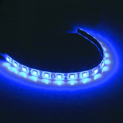 50 Pack ~12 Inch Flexible Blue LED Strips 12V DC, Each ~12" Strip has 15 LEDs