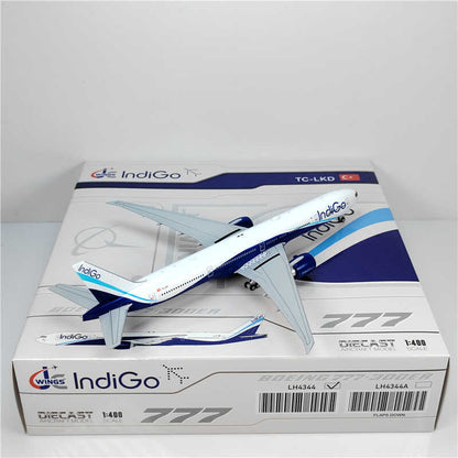 1:400 JC Wings IndiGo BOEING B777-300ER Passenger Airplane Diecast Model