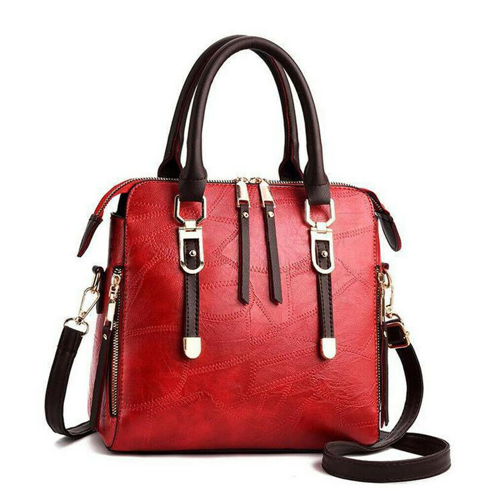 Women's PU Leather Handbags Crossbody Bag Tote Messenger Ladies Shoulder Purse