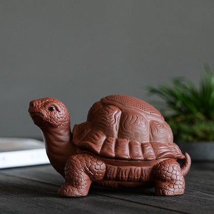 Creative Tea Pet Filter Net Turtle Statue Yixing Zisha Purple Clay Tea Play New