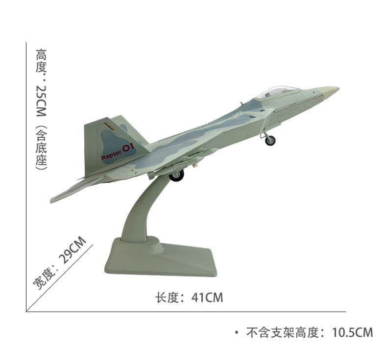 40CM 1:48 U.S. F-22 Raptor 01 Fighter Aeroplane Diecast Military Aircraft Model