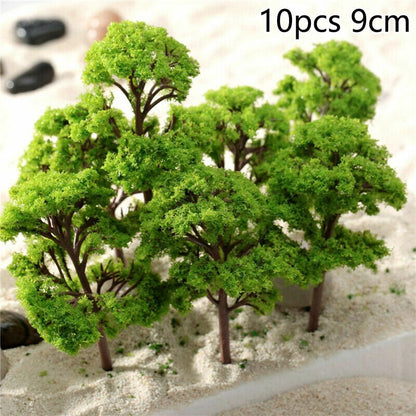 Artificial Miniature Tree 20-70Pcs Plastic Train Scenery Railroad Building Decor