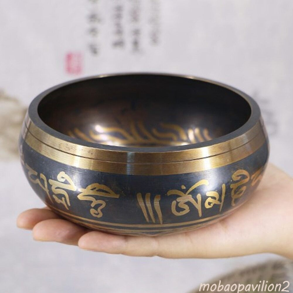 New Handmade Buddha Sound Bowl Bronze Chime Metal Bell Yoga Meditation Bowl