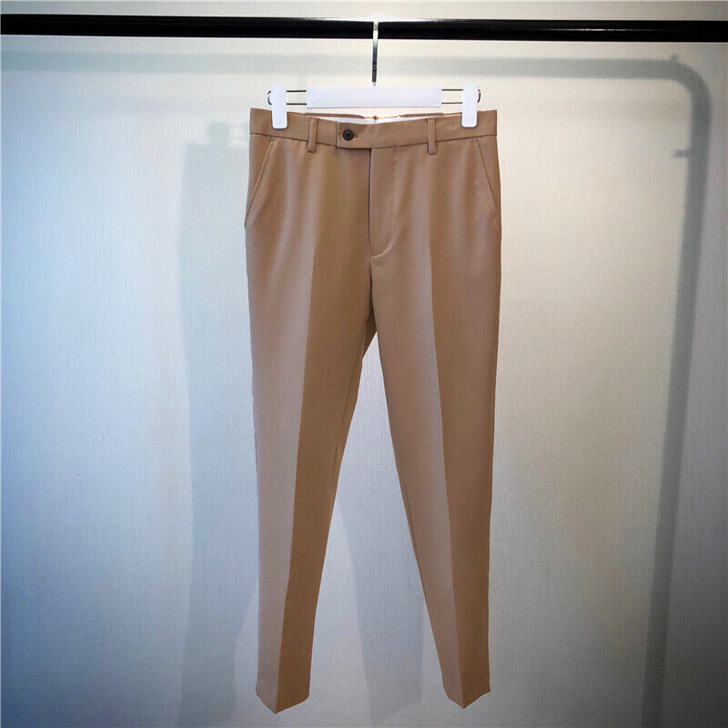 Business Pants Mens Dress Suit Ankle Length Man Office Trousers Men Clothes