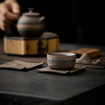 Ceramic Leaf Tea Coaster|Coffee Coaster|Tea Ceremony Accessories
