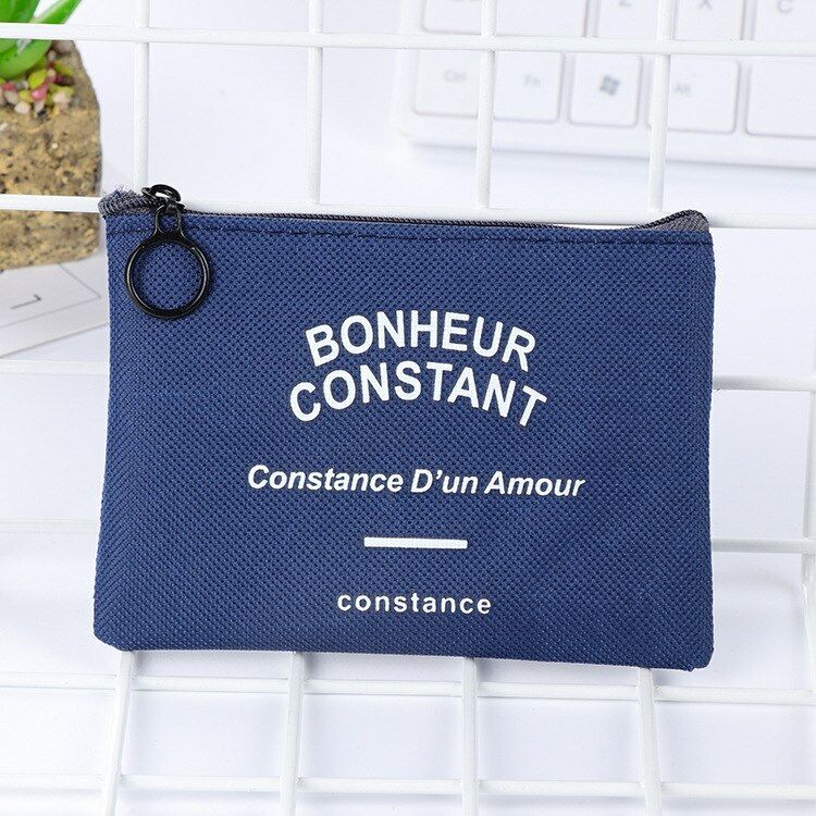 Mini Canvas Purse Unisex Coin Key Pouch Purse Card Bag Small Zipper HolderWallet