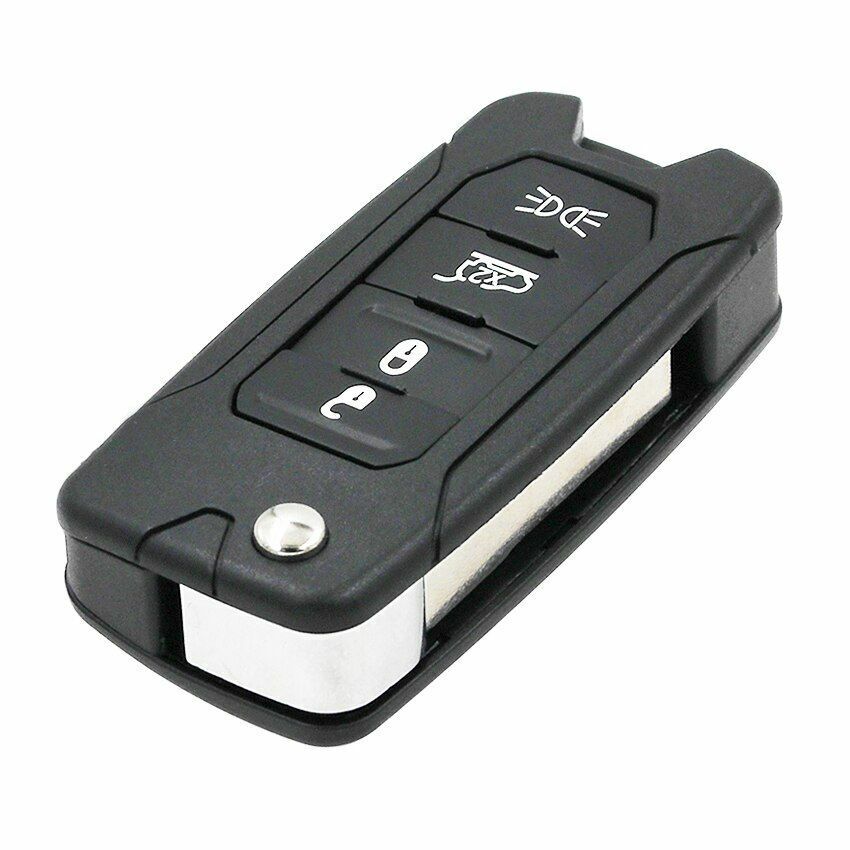 Replacement Flip Remote Key Shell Case Fob 4 Button for Jeep Renegade 2015 2016
