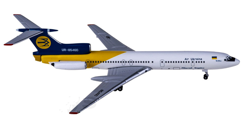 1:400 AeroClassics Air Ukraine Tupolev Tu-154 Passenger Airplane Diecast Model