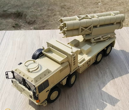 1:32 32CM MAN MILITARY TRUCKS 8X8 Rocket Launcher Truck Diecast Armor Model