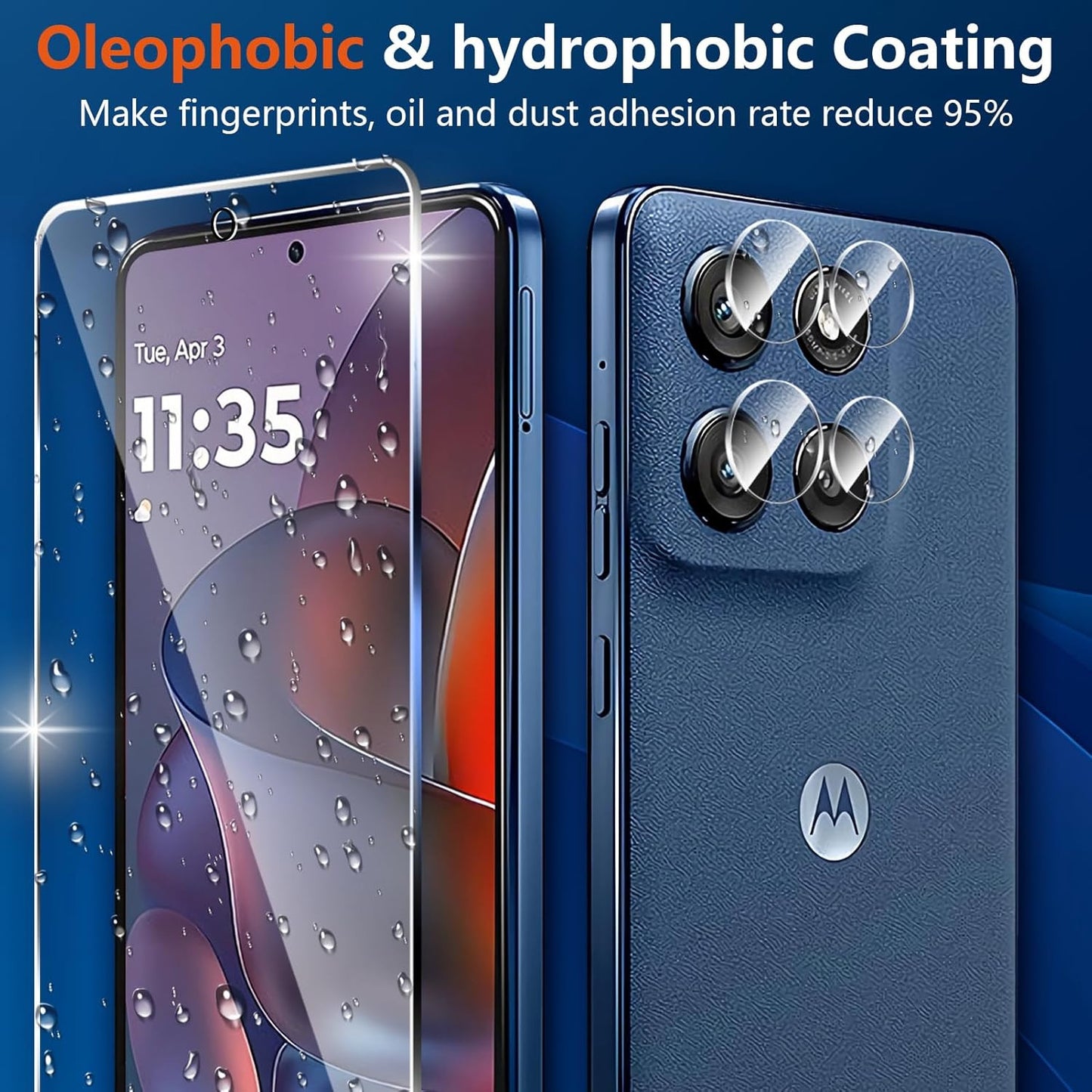 (3+2 Pack) Designed for Motorola Moto G Stylus 5G 2025 Tempered Glass Screen Pro