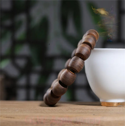 Natural Vietnam Nha Trang 白奇楠沉香 Agarwood Bracelets Buddhist Prayer Beads
