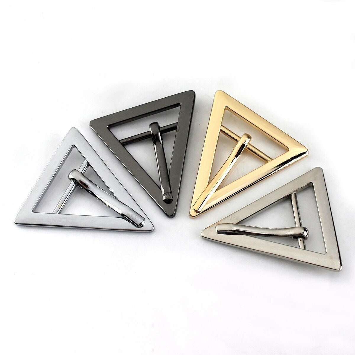 Women Belt Buckles Metal Triangle Fashion Single Pin DIY Leather Craft Accessory