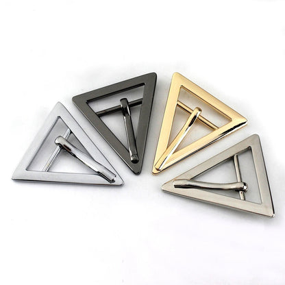 Women Belt Buckles Metal Triangle Fashion Single Pin DIY Leather Craft Accessory