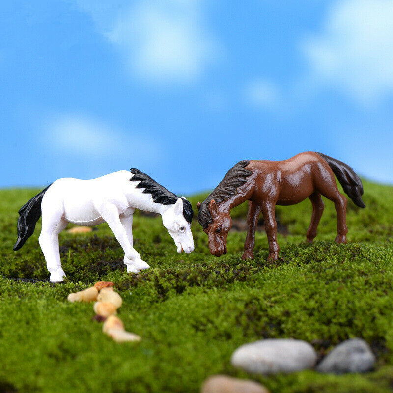 Moss Micro Landscape Deco Garden Mini 4pcs Horses Bottle Decoration Supplies