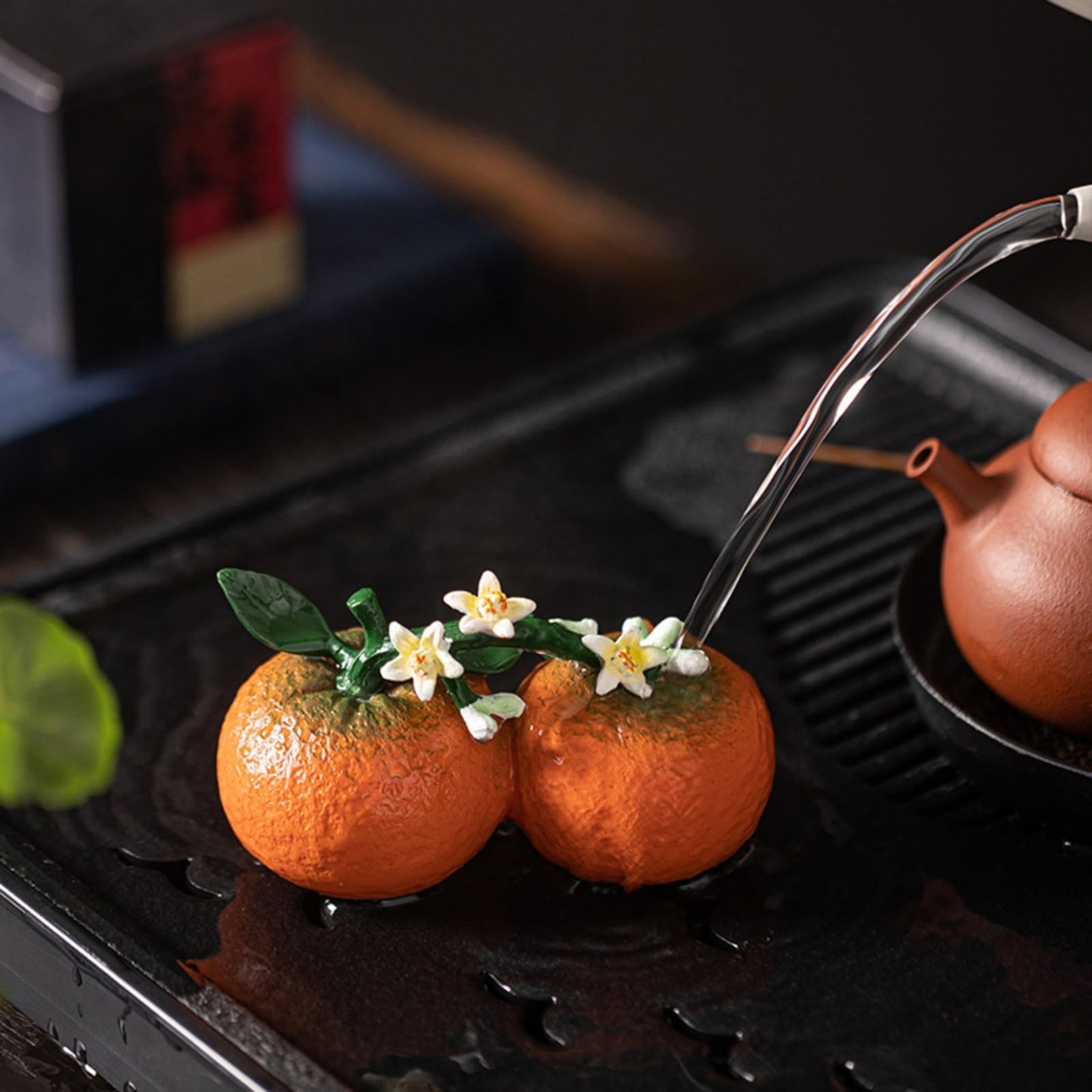 Color Change Resin Tea Pet Ornament 10.9cm Tea Play Kung Fu Tea Tray Accessories