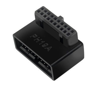 USB 3.0 19Pin/20pin Male to Female Extension Adapter 90 Degree for Motherboard