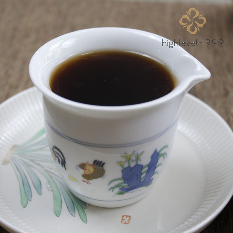 357g Ripe Pu'er Tea Cake Dry Stored Yunnan Auspicious 2017 Vintage Tea