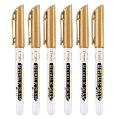 6Pack 0.7mm EF Tip Epoxy Resin Acrylic Paint Highlight Pen Metallic Marker