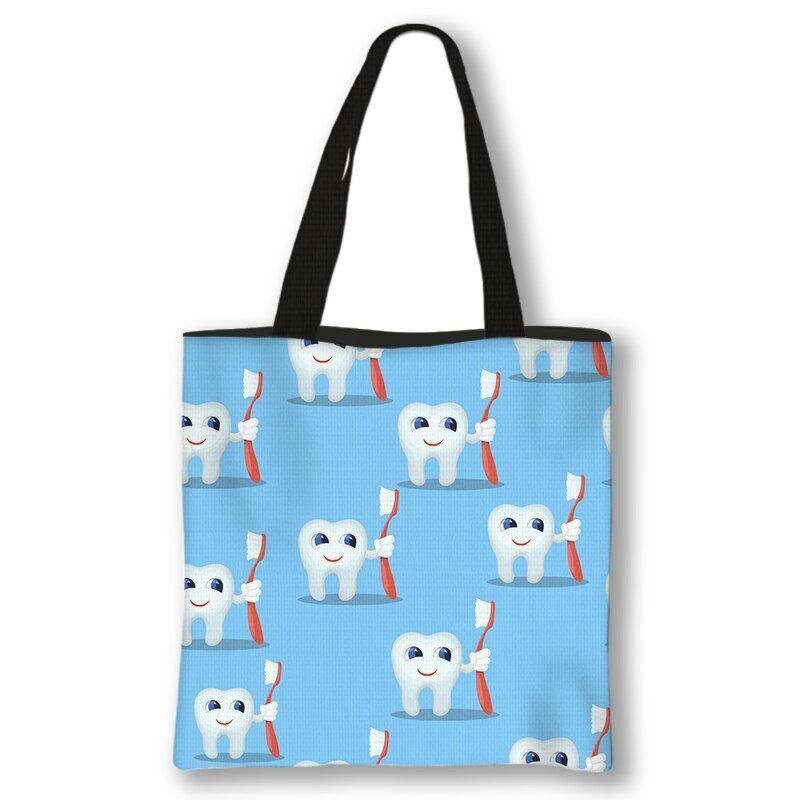 Handbag Casual Tote Bag Shoulder Purse Travelling Storage Pouch Polyester Print