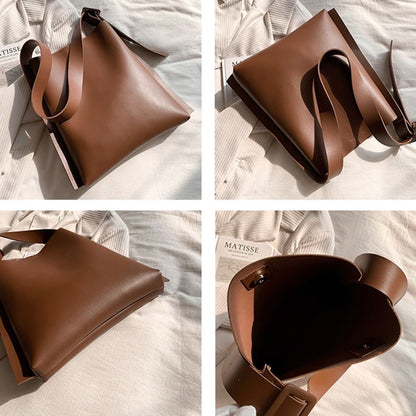 Shoulder Bag Large Capacity Soft Leather Rectangular Tote Bag Luxury Handbag 1PC