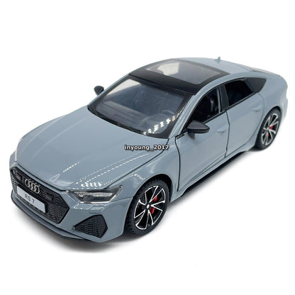 1/32 Audi RS7 Model Car Diecast Toy Cars Doors Open Pull Back Metal Vehicle Gray