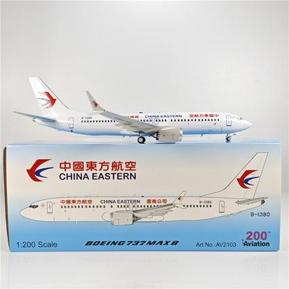 1:200 Aviation CHINA EASTERN BOEING B737MAX8 Passenger Plane Diecast Plane Model