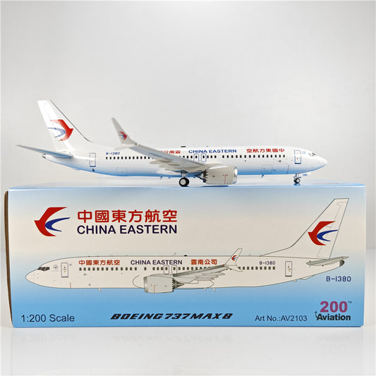 1:200 Aviation CHINA EASTERN BOEING B737MAX8 Passenger Plane Diecast Plane Model