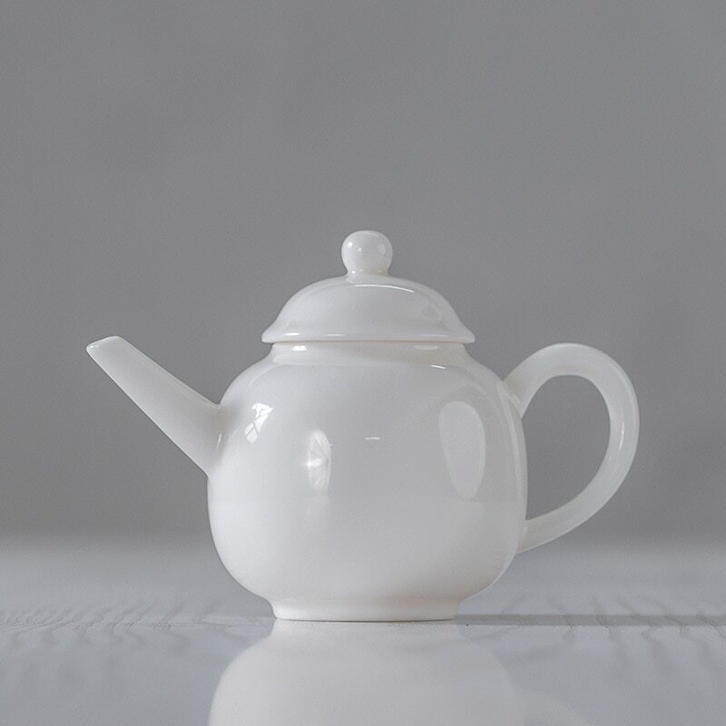 Ceramic Whiteware Jade Porcelain Tea Pot Beauties Pot Entirely Handmade Ceramic
