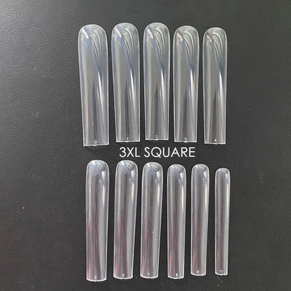 False Nail Tips 240Pcs XXL Square Full Covers Luxury Gel Press On Manicure Tools