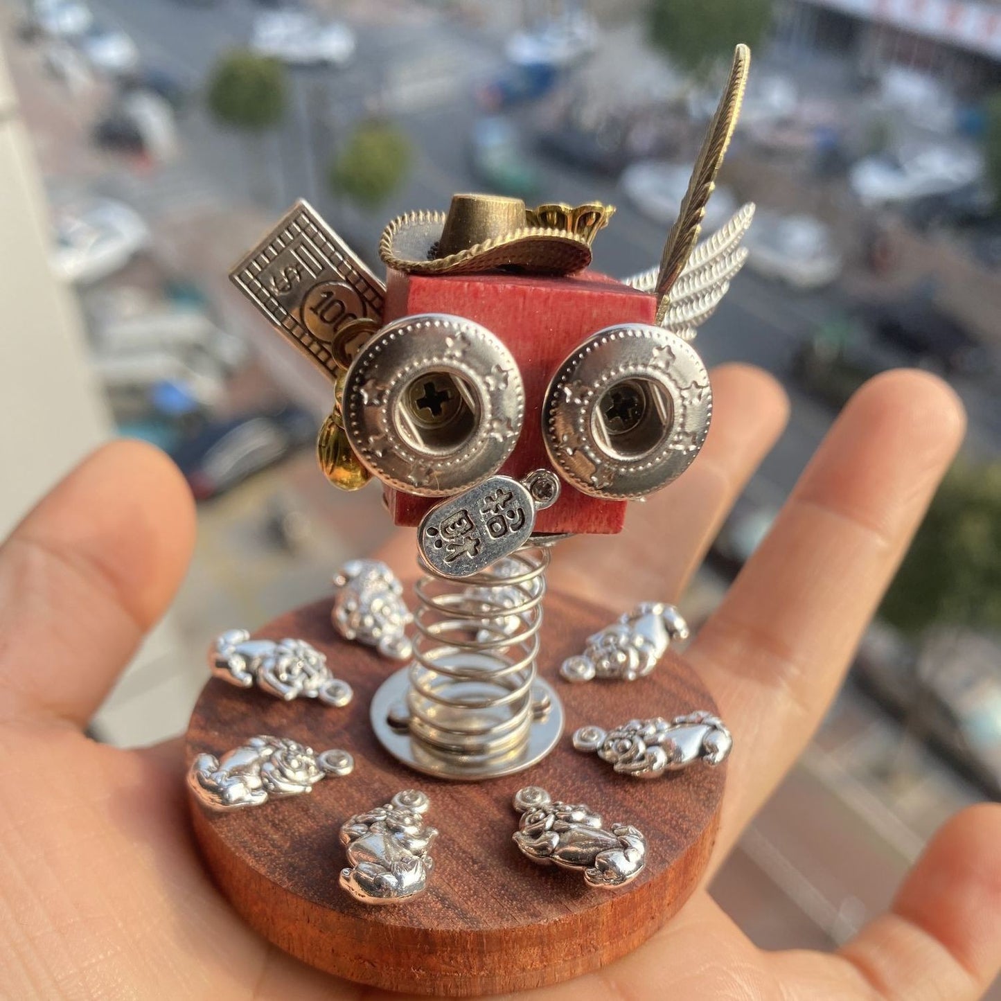 Pixiu Steampunk Robot Ornament Handmade Creative Car Desktop Gift Decor