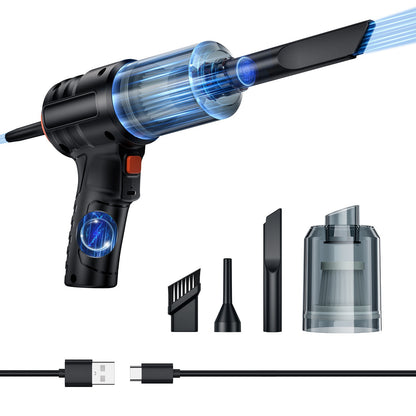 Wireless Mini Car Vacuum with Dual Function for Powerful Portable Dust Blowing-u