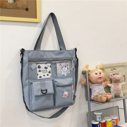Large Capacity Shoulder Bag Fashionable Students Shoulder Bag Nylon Waterproof